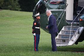 President Biden Returns To The White House From A Trip To Wisconsin On September 5, 2024