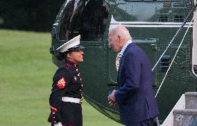 President Biden Returns To The White House From A Trip To Wisconsin On September 5, 2024