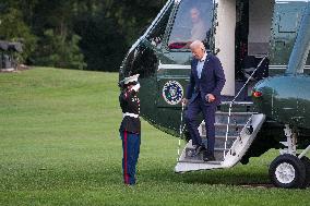 President Biden Returns To The White House From A Trip To Wisconsin On September 5, 2024