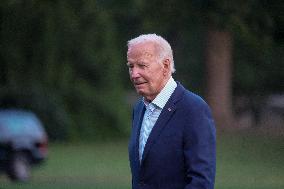 President Biden Returns To The White House From A Trip To Wisconsin On September 5, 2024