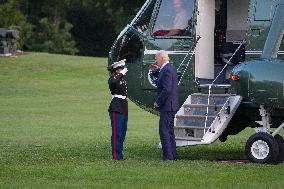 President Biden Returns To The White House From A Trip To Wisconsin On September 5, 2024