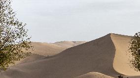 Mingsha Mountain Crescent Spring in Jiuquan