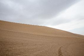 Mingsha Mountain Crescent Spring in Jiuquan