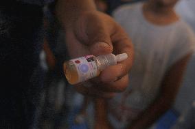 Children Given Polio Vaccine - Gaza