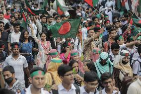 Students Rally To Mark One Month Since Hasina's Fall - Dhaka