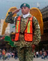 Mexican Army Performs Honours In The Mexico City Zócalo