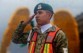 Mexican Army Performs Honours In The Mexico City Zócalo