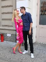 Paris Hilton Kissing Her Husband Carter Rheum - NYC