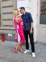 Paris Hilton Kissing Her Husband Carter Rheum - NYC