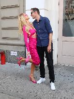 Paris Hilton Kissing Her Husband Carter Rheum - NYC