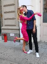 Paris Hilton Kissing Her Husband Carter Rheum - NYC