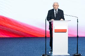 Jaroslaw Kaczynski Press Conference