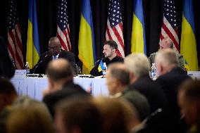 Ukraine Contact Group Meeting At Ramstein Air Base - Germany