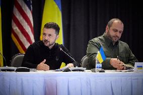 Ukraine Contact Group Meeting At Ramstein Air Base - Germany