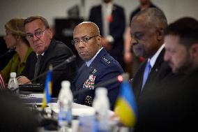 Ukraine Contact Group Meeting At Ramstein Air Base - Germany