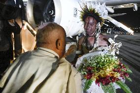 Pope Francis Touches Down In Papua New Guinea