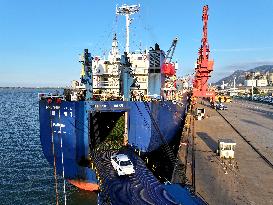 Vehicles Export at Lianyungang Port