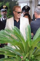 Mostra 81st - Kevin Costner Arrives At Hotel Excelsior