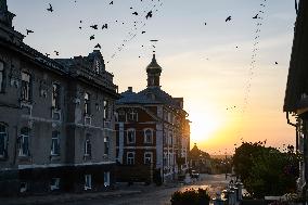 Daily Life  In Pochaiv Town, Ternopil Region, Ukraine