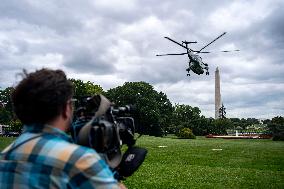 President Biden departs White House for Ann Arbor, Michigan