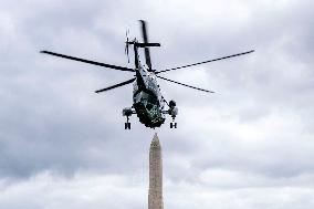 President Biden departs White House for Ann Arbor, Michigan