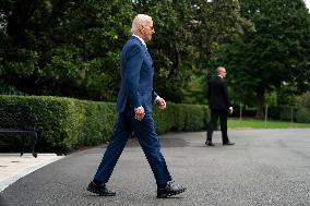 President Biden departs White House for Ann Arbor, Michigan