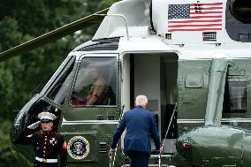 President Biden departs White House for Ann Arbor, Michigan