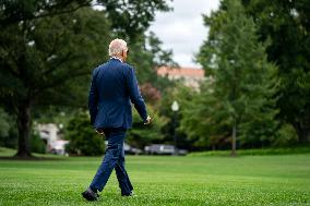 President Biden departs White House for Ann Arbor, Michigan