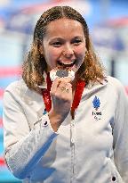 Paris 2024 Paralympics - 100m Backstroke - Emeline Pierre Wins Bronze