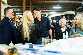 Justin Trudeau Visits Cinespace Studios - Toronto