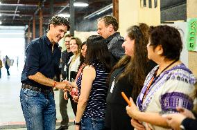 Justin Trudeau Visits Cinespace Studios - Toronto