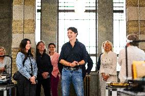 Justin Trudeau Visits Cinespace Studios - Toronto