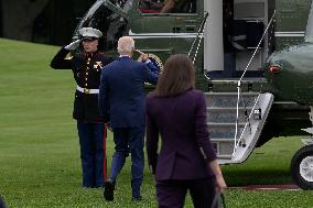 DC: President Biden hold a White House departure