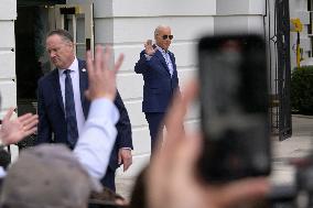 DC: President Biden hold a White House departure