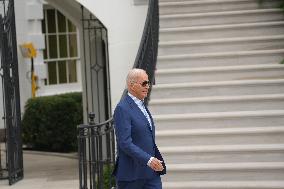 President Biden Departs The White House For An Event In Detroit.