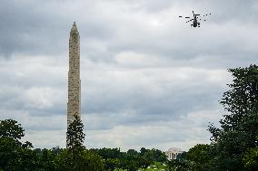 President Biden Departs The White House For An Event In Detroit.