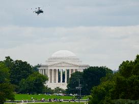 President Biden Departs The White House For An Event In Detroit.