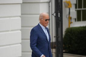 President Biden Departs The White House For An Event In Detroit.