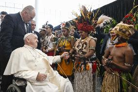 Pope Francis At Government House - Papua New Guinea