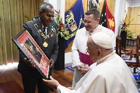 Pope Francis At Government House - Papua New Guinea