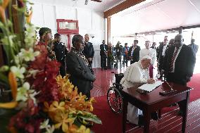 Pope Francis At Government House - Papua New Guinea