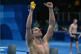 Paris 2024 Paralympics - 100 M Backstroke - Benjamin Hance Wins Gold