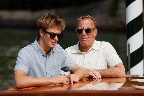 81st Mostra - Kevin Costner And His Son At Excelsior Hotel