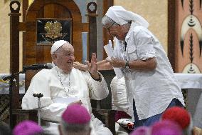 Pope Francis Meets Bishops And Religious - Papua New Guinea