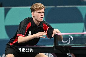 Paris 2024 Paralympics - Laurens Devos At Table Tennis Singles Semi Finals