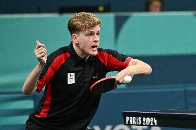 Paris 2024 Paralympics - Laurens Devos At Table Tennis Singles Semi Finals