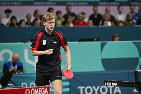 Paris 2024 Paralympics - Laurens Devos At Table Tennis Singles Semi Finals