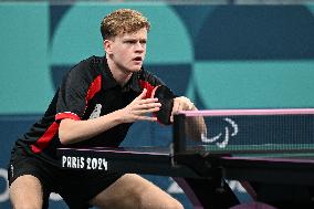 Paris 2024 Paralympics - Laurens Devos At Table Tennis Singles Semi Finals