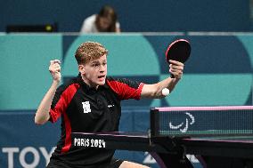 Paris 2024 Paralympics - Laurens Devos At Table Tennis Singles Semi Finals