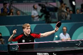 Paris 2024 Paralympics - Laurens Devos At Table Tennis Singles Semi Finals